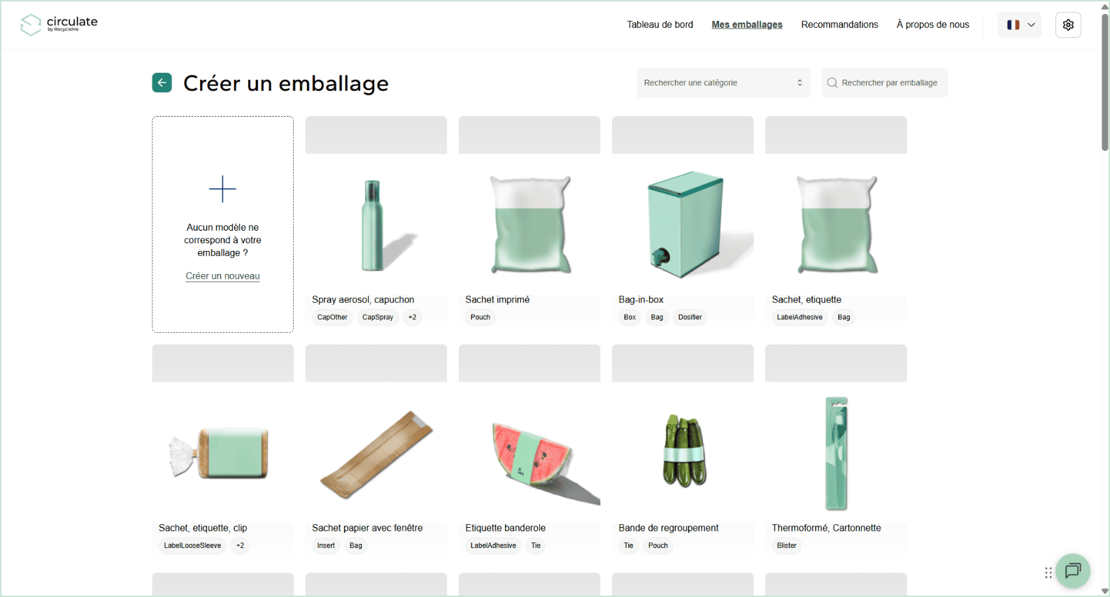 Page Circulate - créer un emballage ménager
